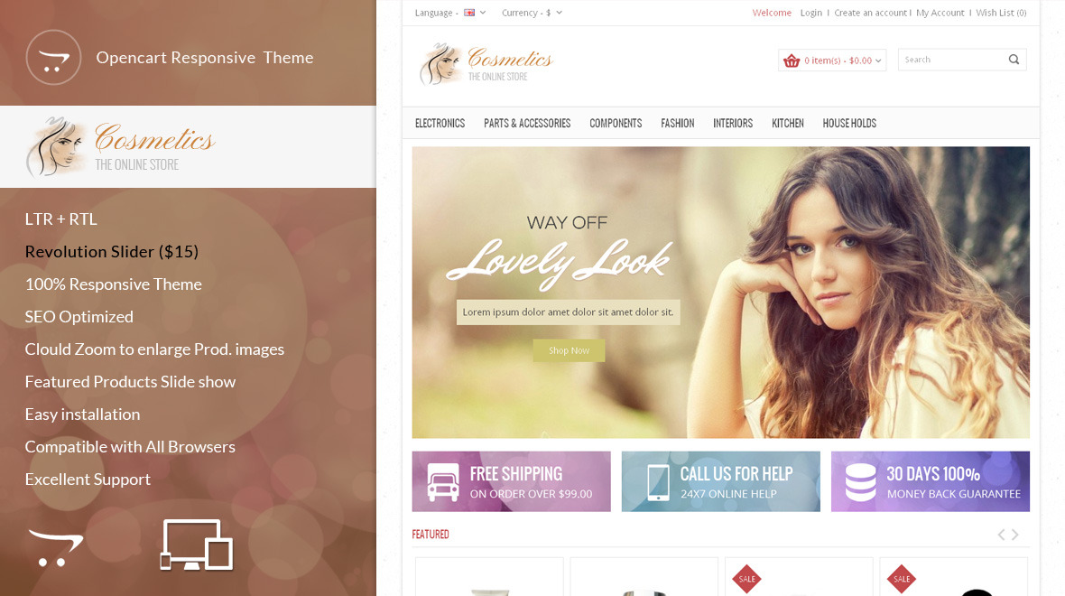 Cosmetics - Responsive OpenCart Theme