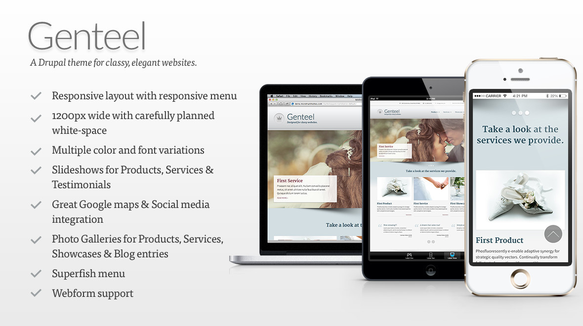 Genteel- Drupal theme