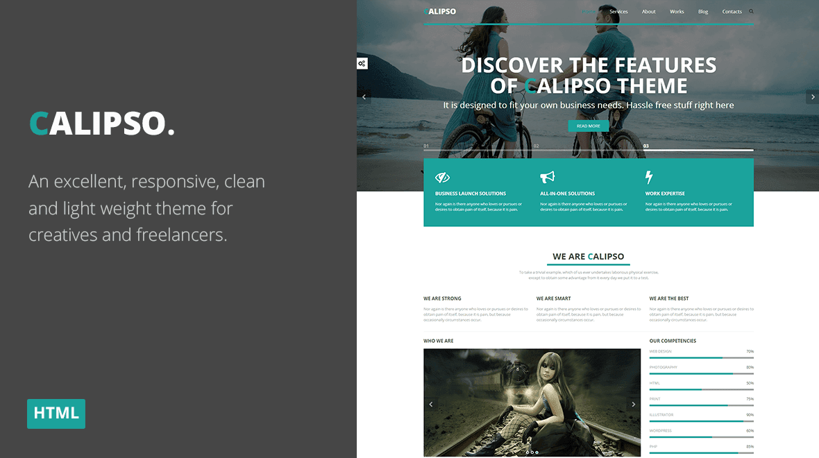html landing page