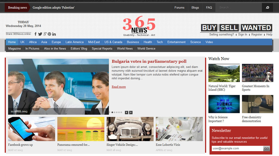 News - Drupal theme