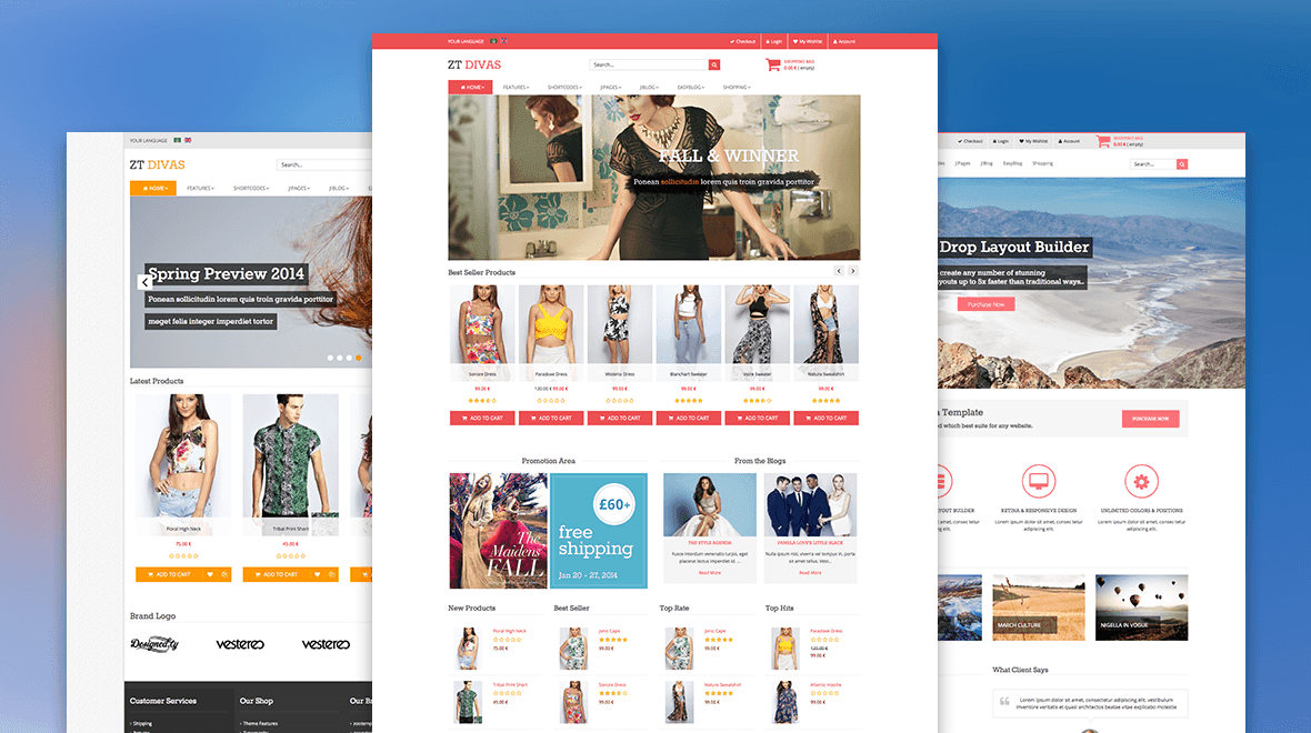 ZT Divas super multi-purpose joomla template