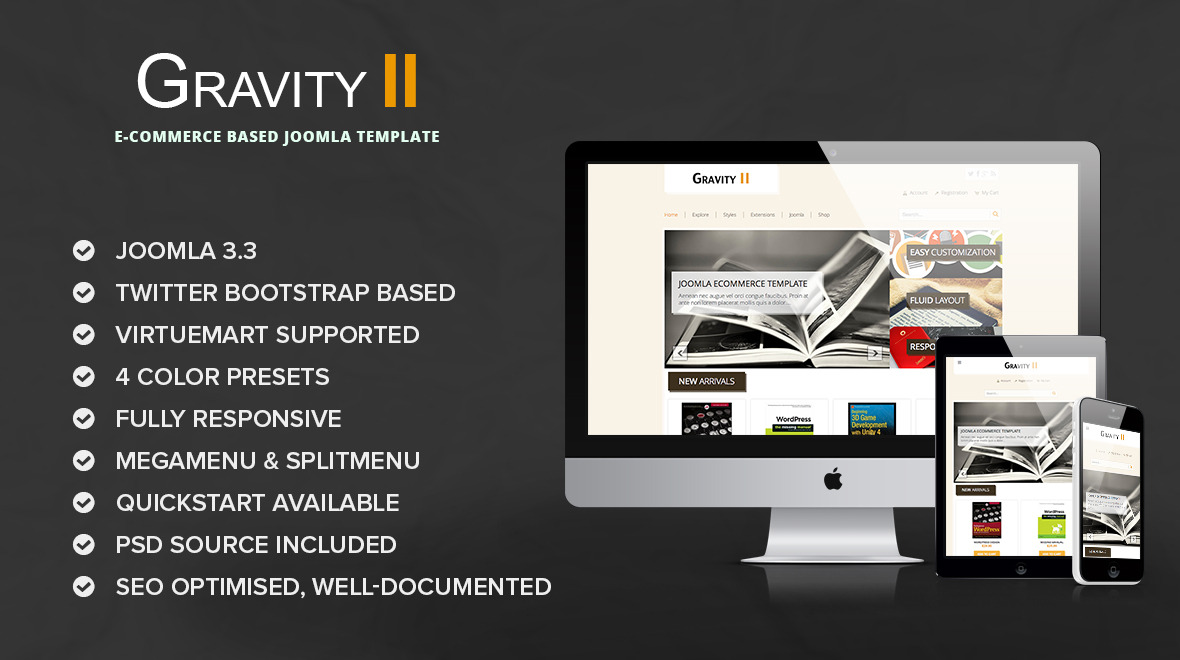 GravityII - Responsive Ecommerce Joomla Template with Virtuemart