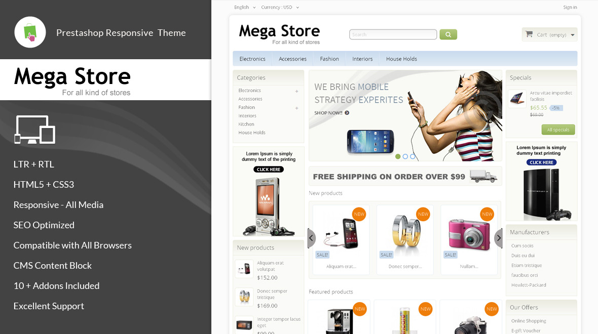 Mega Store - PrestaShop Responsive Theme