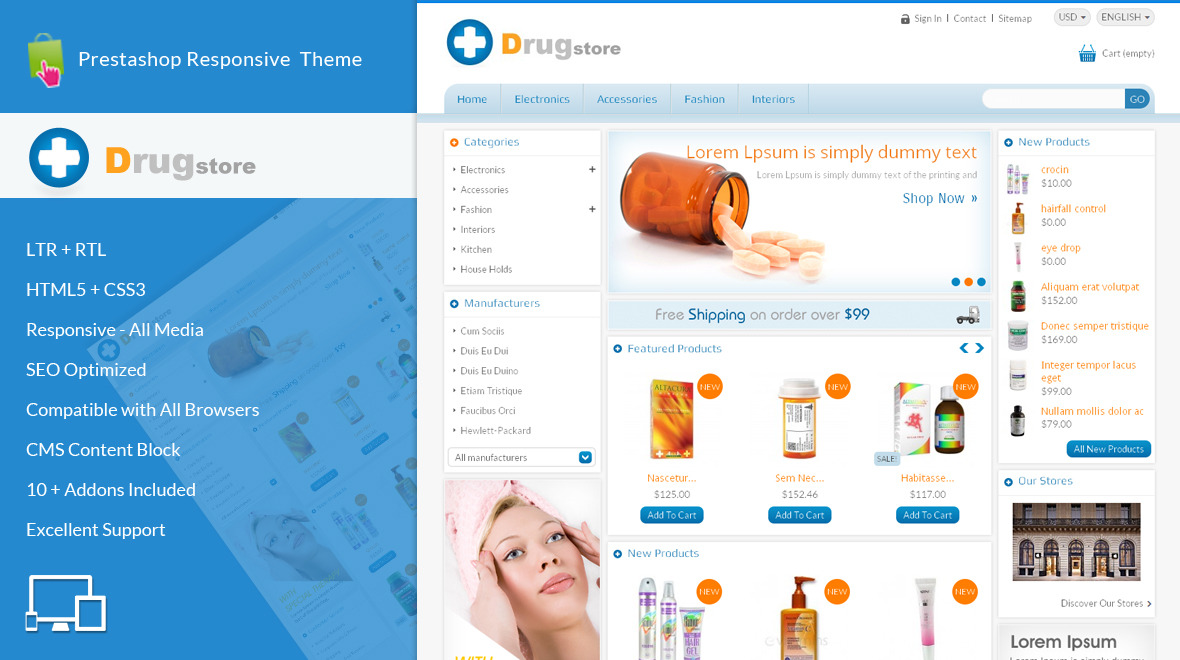 Drug Store - Responsive PrestaShop Theme
