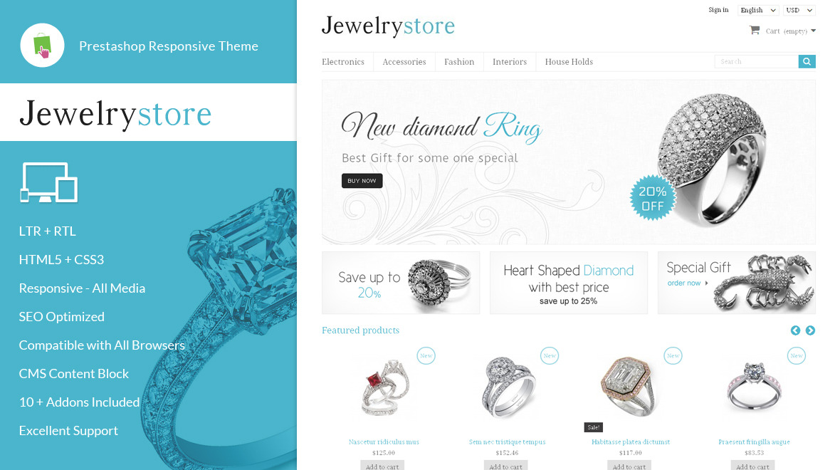 Jewelry Store - PrestaShop Responsive Theme