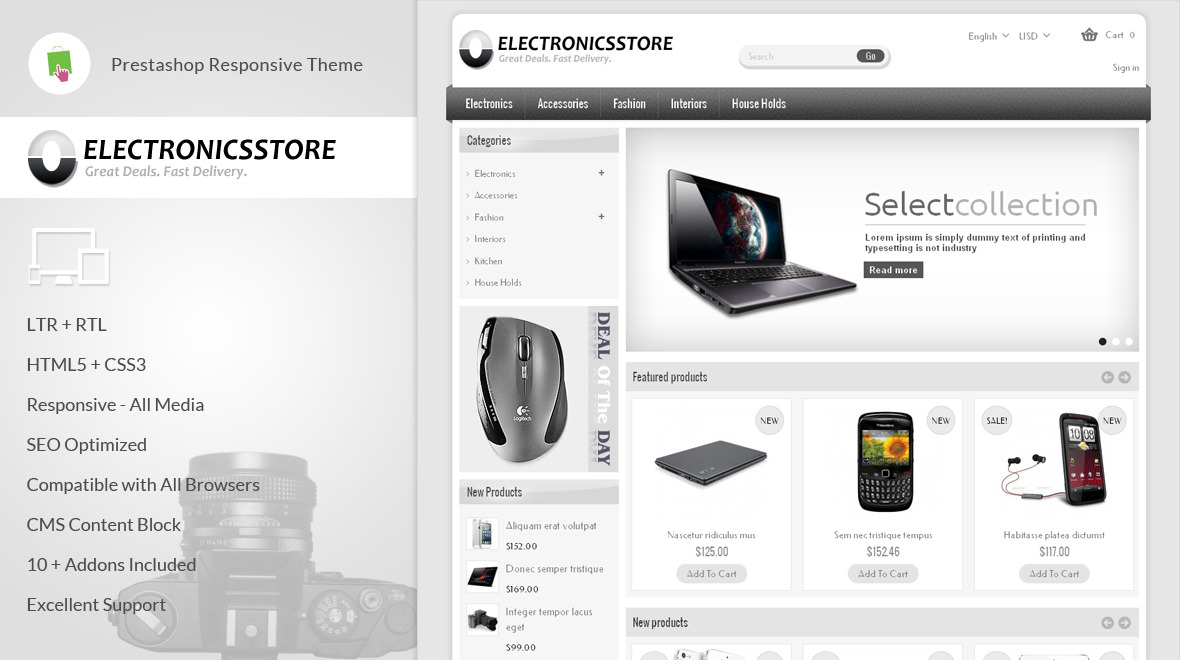 Electronics - Responsive PrestaShop Theme