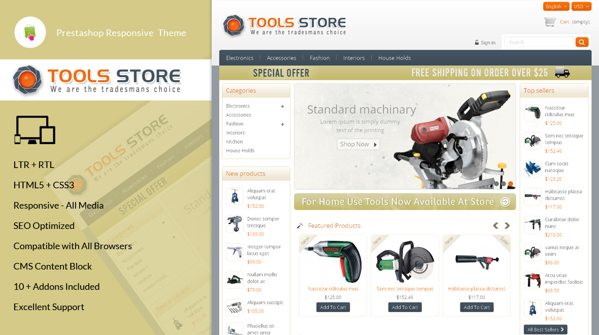 Tools Store - PrestaShop Responsive Theme