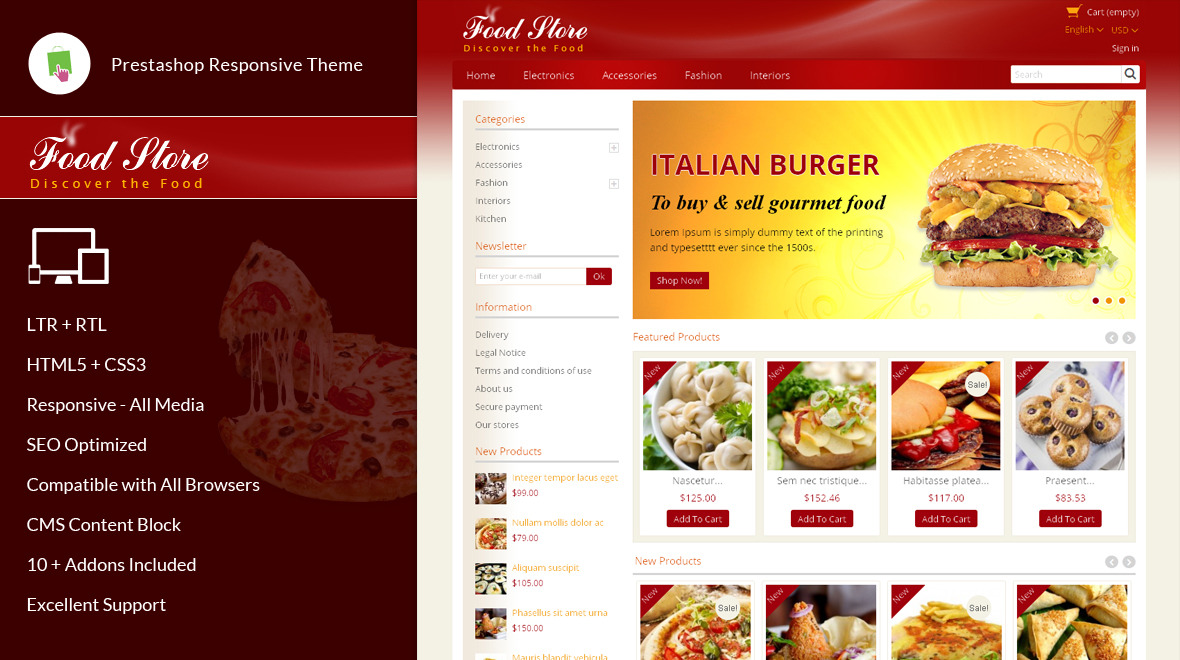 Food Store - PrestaShop Responsive Theme