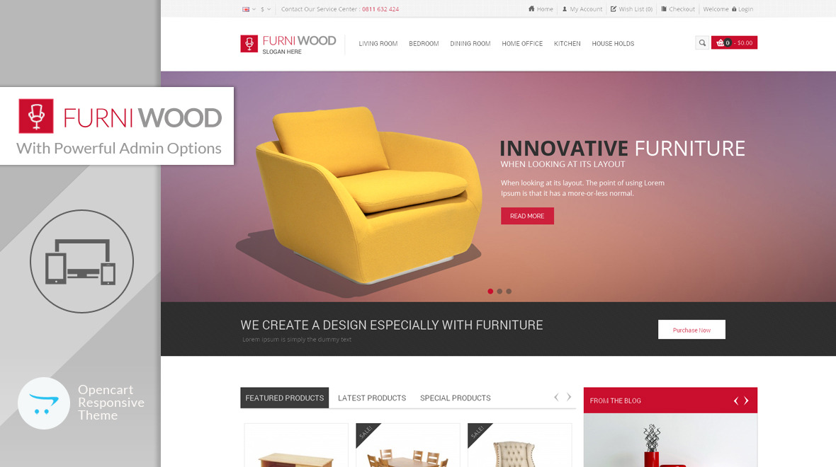 FurniWood - Responsive Opencart Theme