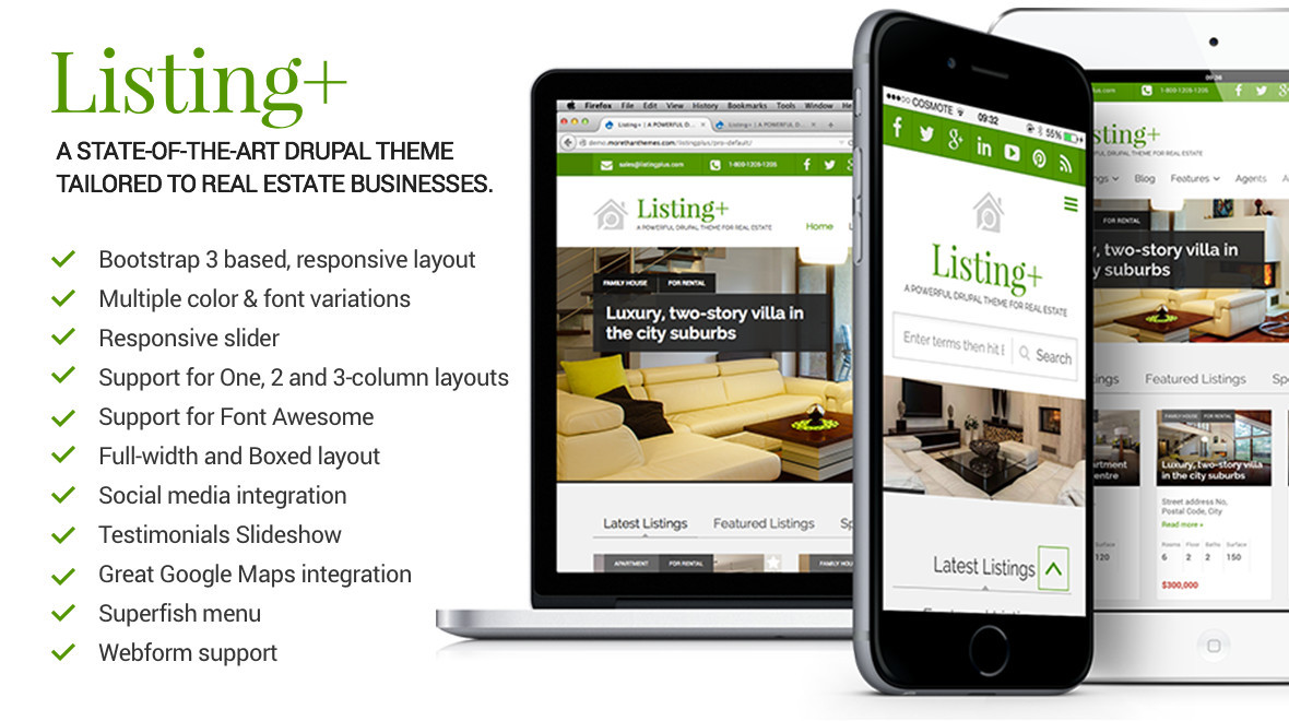 Listing+ Drupal theme