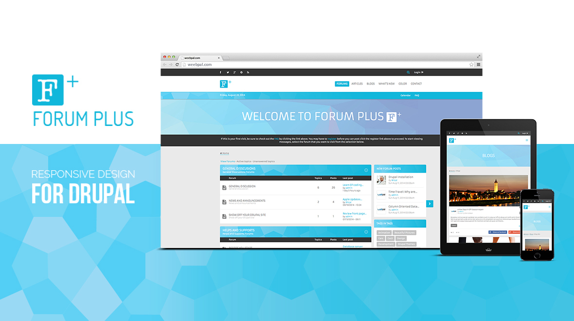 Forum Plus - Responsive Drupal Forum Theme