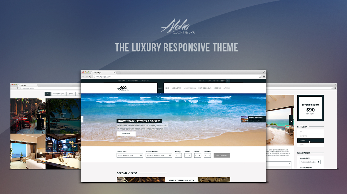 Aloha Resort - Drupal Theme