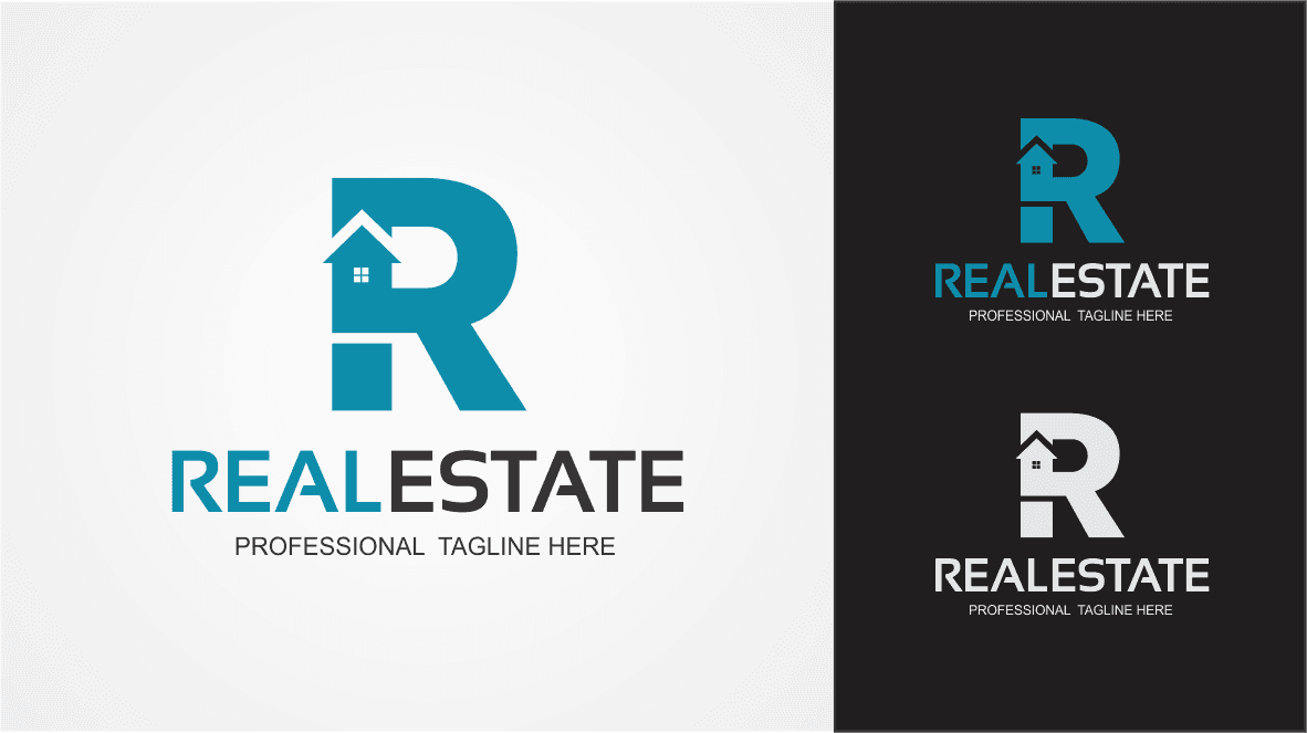 real estate letter r logo logos graphics letter r logo